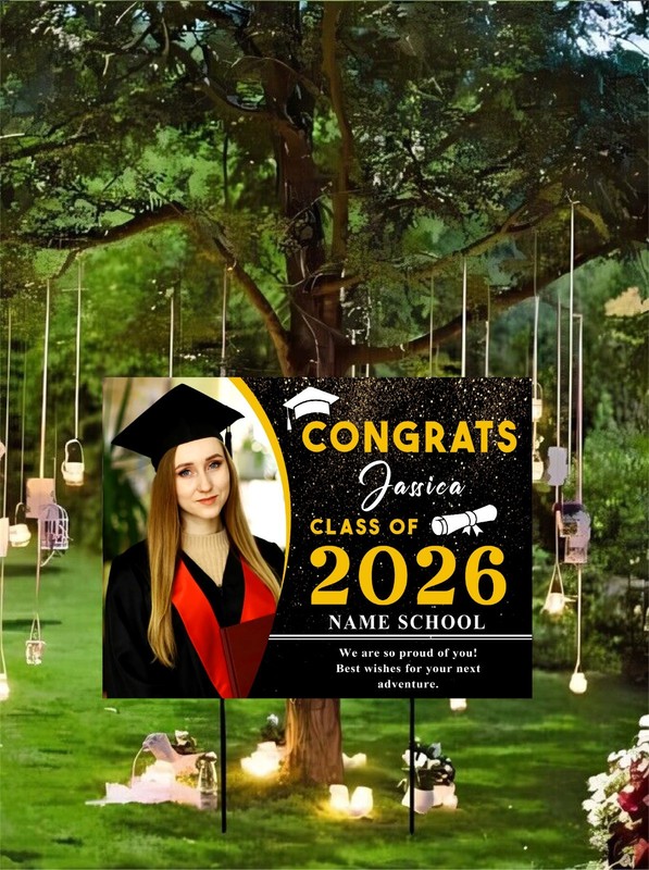 Personalized 2025 Graduation Decorations-Congrats Grad Yard Sign Decoration gallery