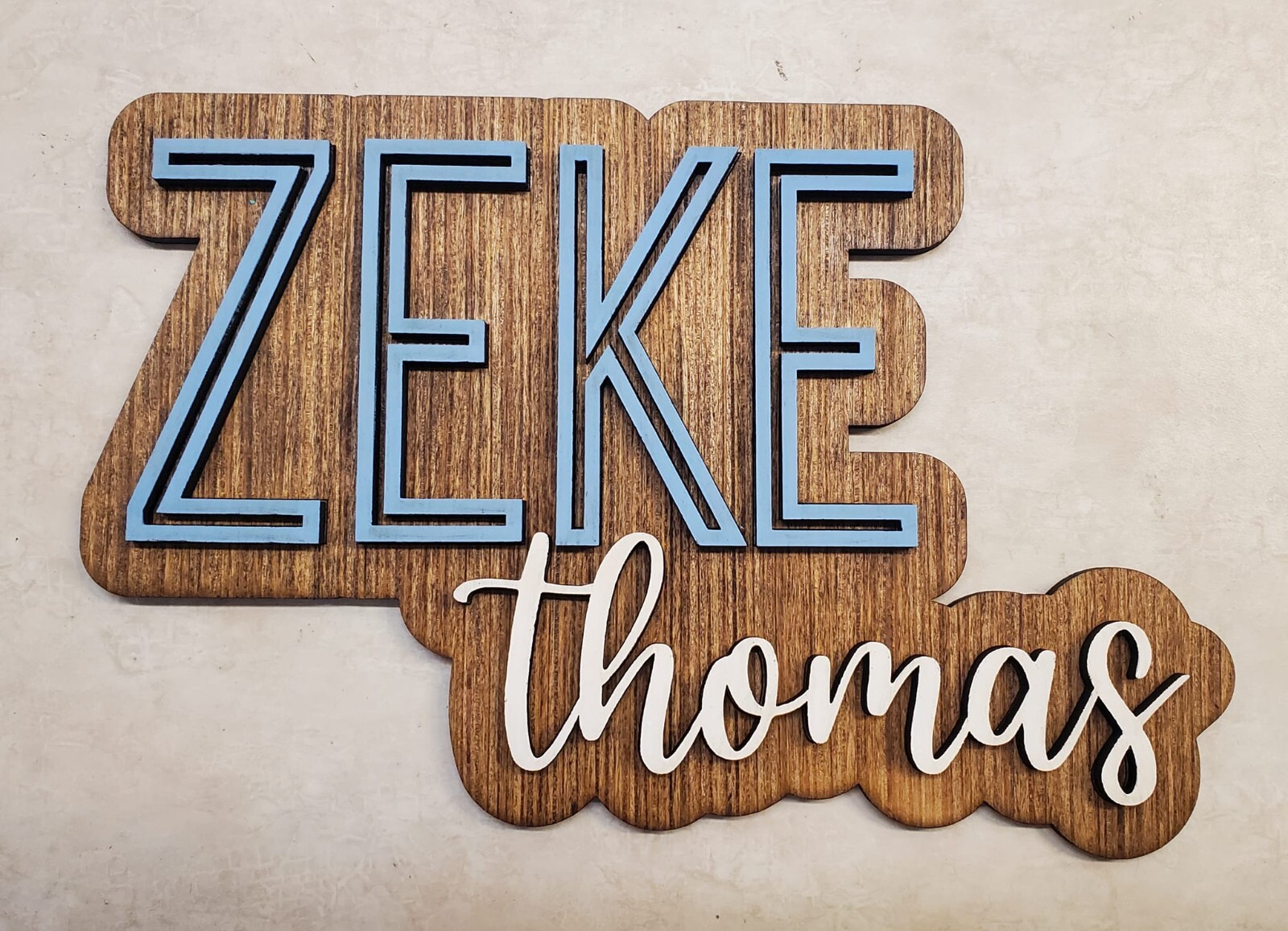 Custom Cursive Wooden Name Sign, Baby Name Wooden Kids Room Decor Art gallery