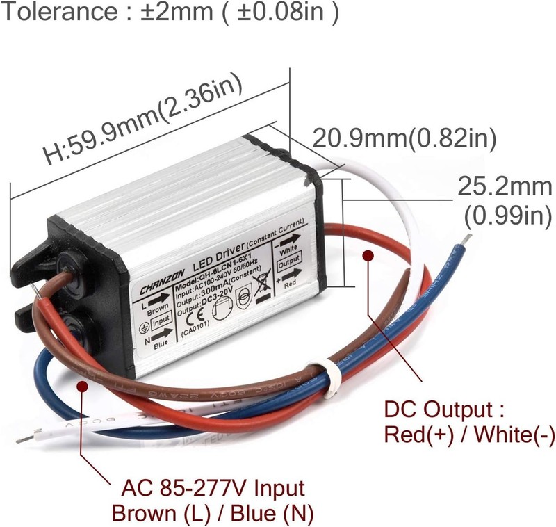 LED Driver 300mA Constant Current Output 3V-20V 85-277V AC-DC 1-6 x1W 1W 2W 3... gallery