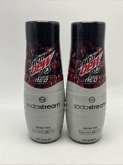 SodaStream Mtn Dew Code Red Zero Sugar Drink Mix 14.9 Fl Oz 440mL Lot of 2