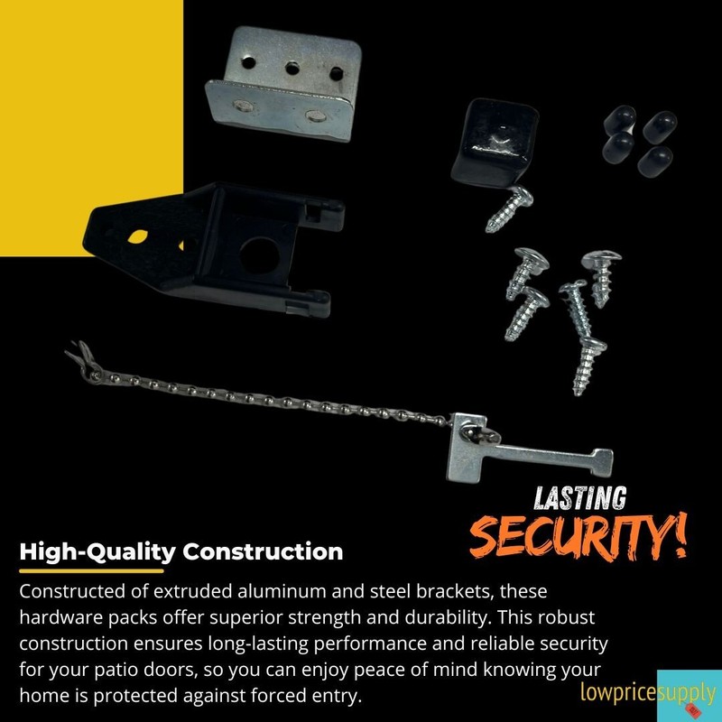 2 Pack Security Bar Mounting Hardware, Replacement Hardware Packs for Patio Door gallery