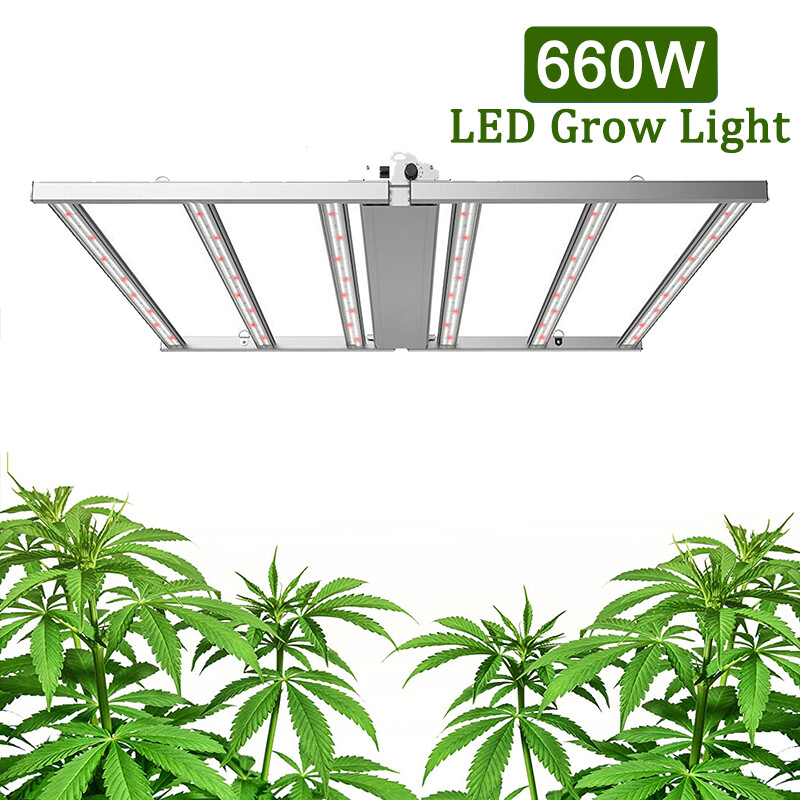 660W LED Grow Light Foldable 6Bars Full Spectrum for Indoor Plants Veg Flower.UL gallery