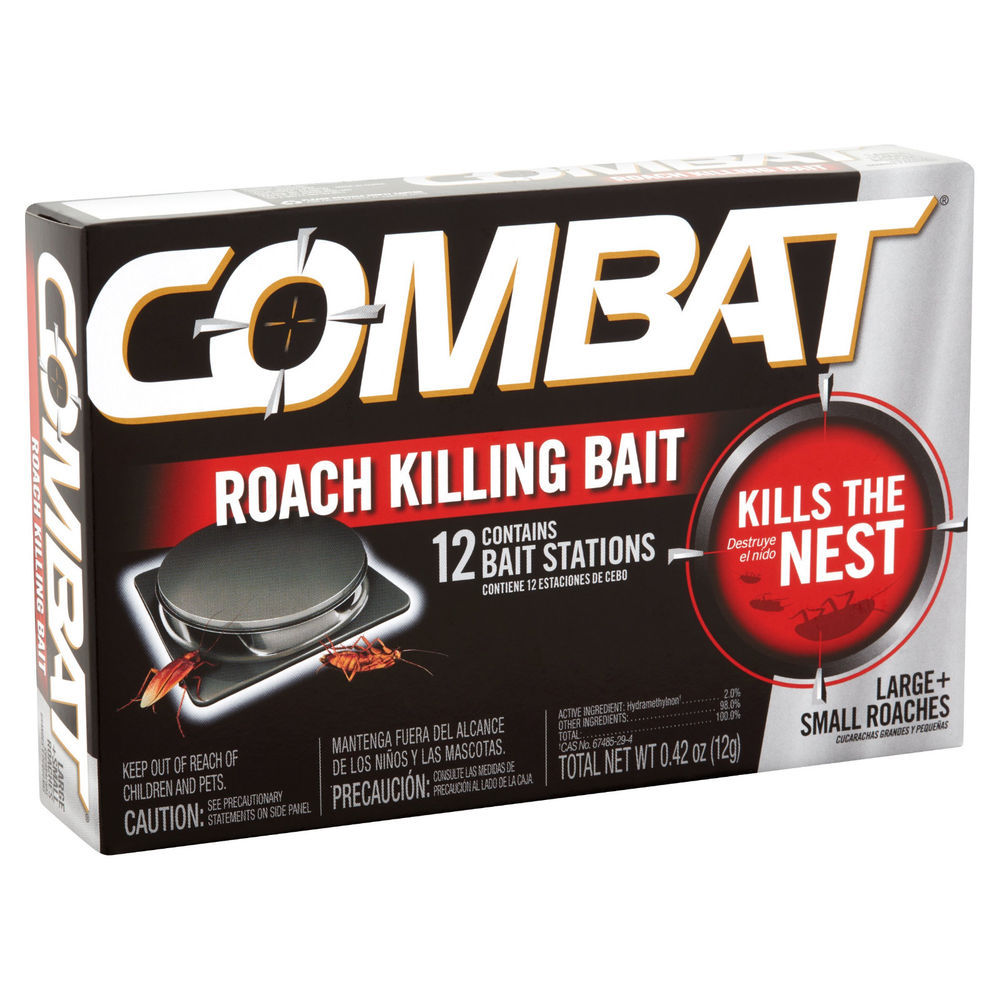 Combat MAX 12 ROACH KILLING BAIT STATION Kills The Nest LARGE & SMALL ROACHES gallery