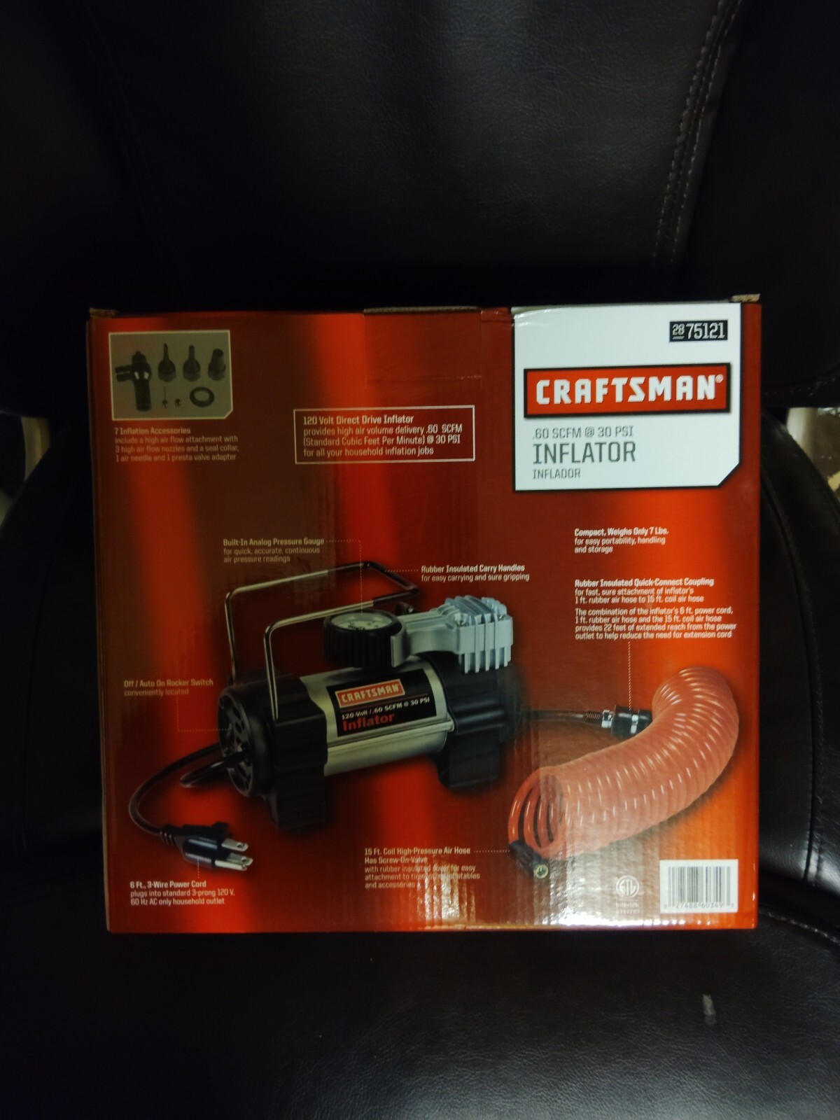 Craftsman 120V Inflator (Model # 75121), New Unopened gallery