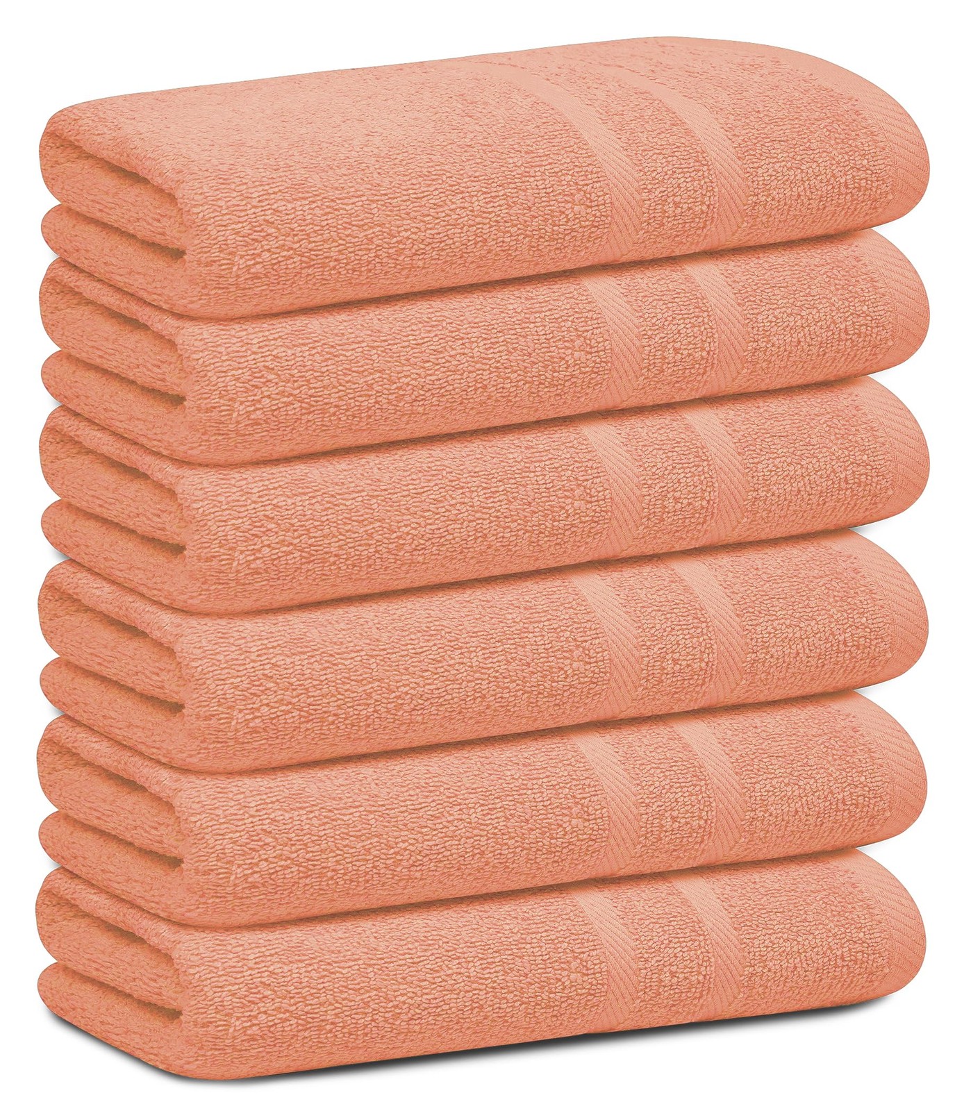 6 Pack Small Bath Towel Set - 100% Cotton 23x46 Shower Towels in 450 GSM. Lig... gallery