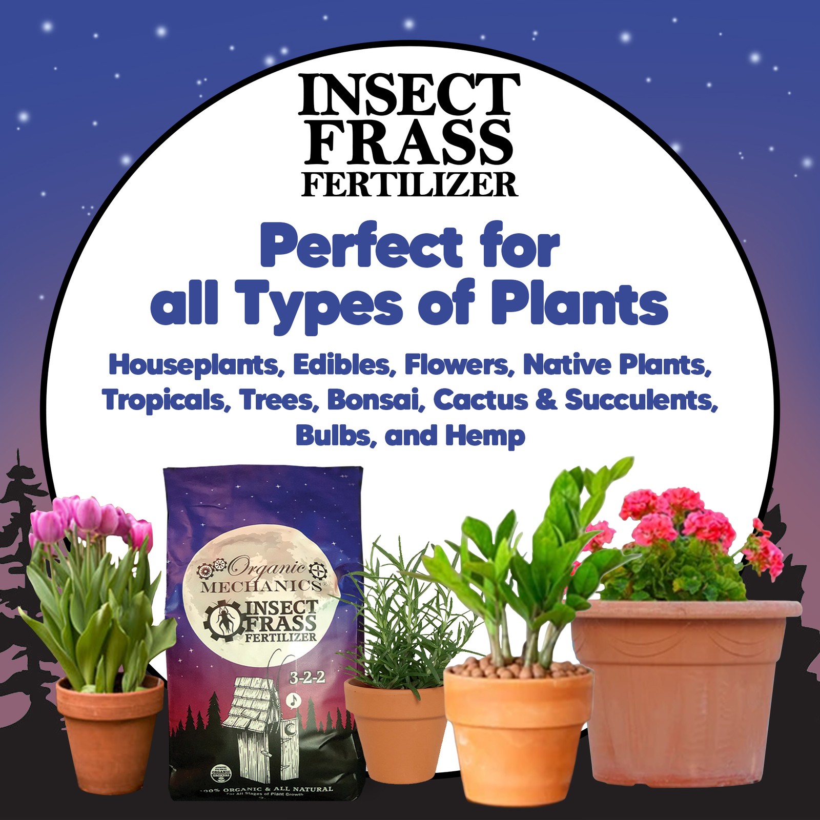 Organic Mechanics 3-2-2 Insect Frass Fertilizer, 2lbs gallery