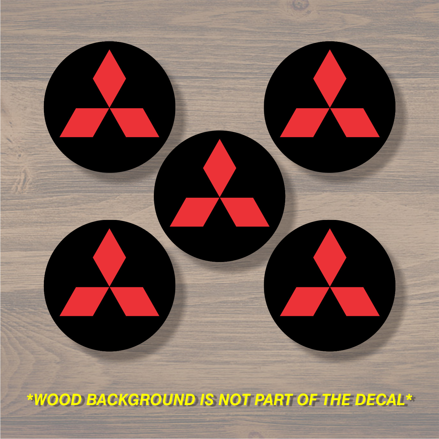 Vinyl Decal Sticker Overlays Fits Mitsubishi Center Cap x5 gallery