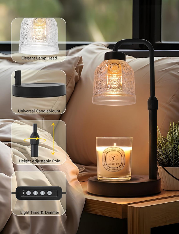 Candle Warmer Lamp with Timer Dimmable, Adjustable Lamp Candle Warmer, Birthday gallery