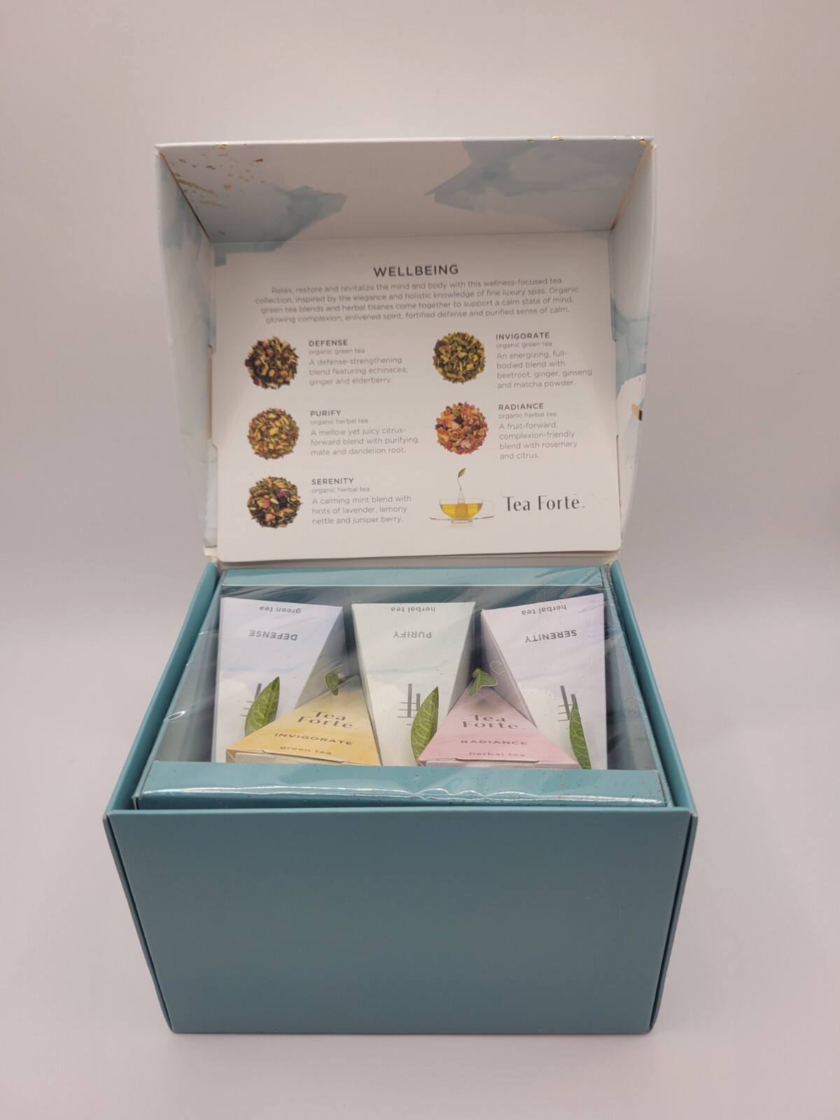 Tea Forte Wellbeing Tea Blend To Relax & Restore - 10 Handcrafted Tea Pyramids gallery