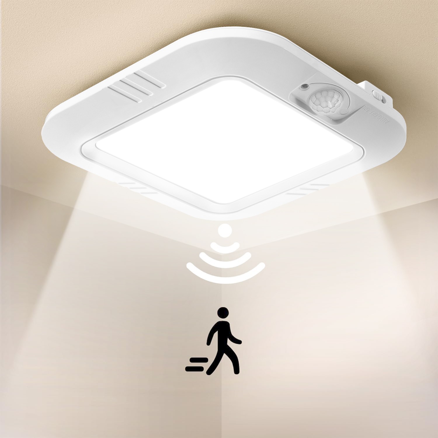 Battery Operated Ceiling Light Motion Sensor Light Indoor Motion 6000K gallery