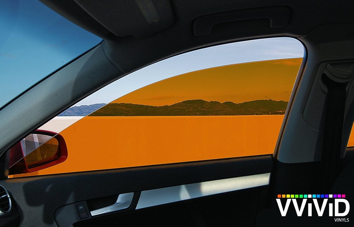 Colorful Transparent Vinyl Car Window Tinting 30 Inch x 60 Inch 2 Roll Orange gallery