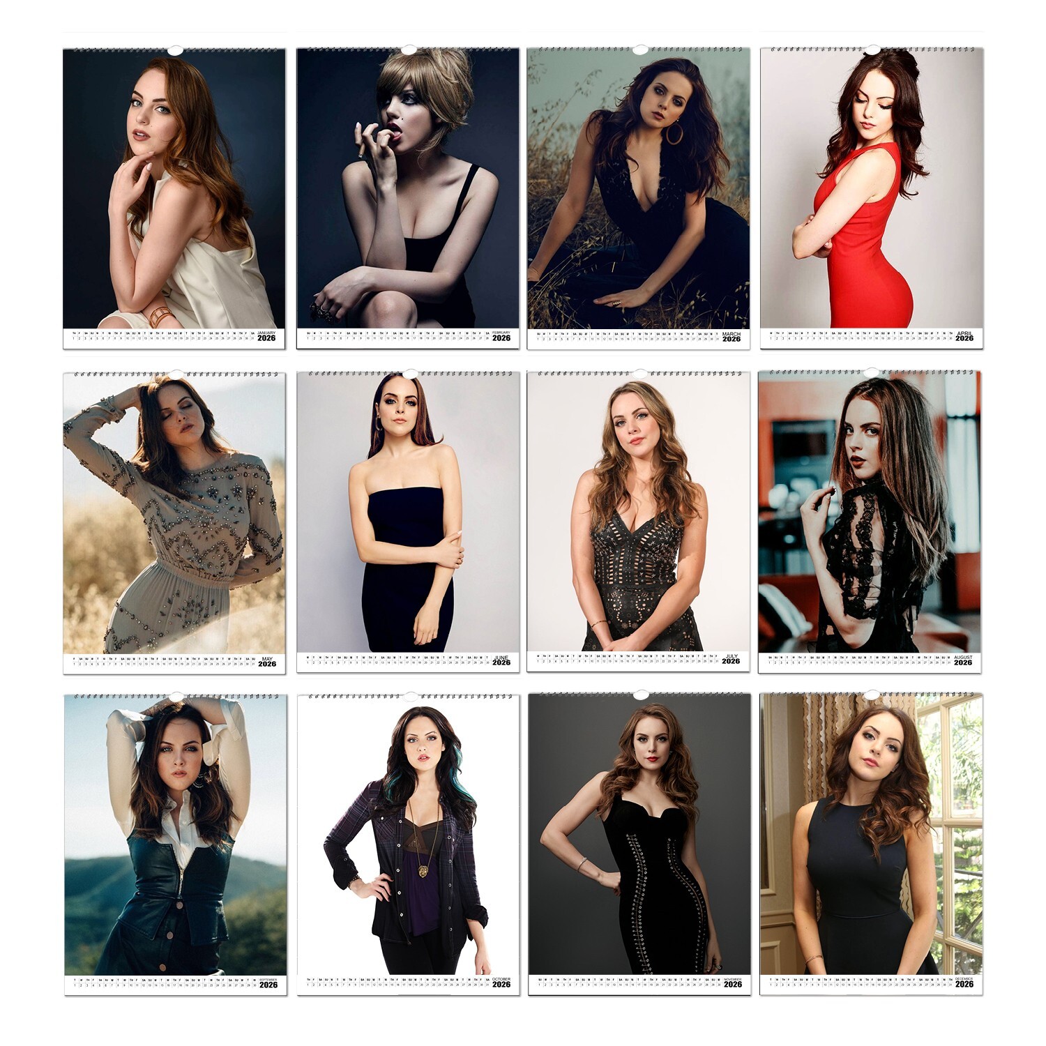 Beautiful Elizabeth Gillies personalised | 2026/27 Calendar Choose start month gallery