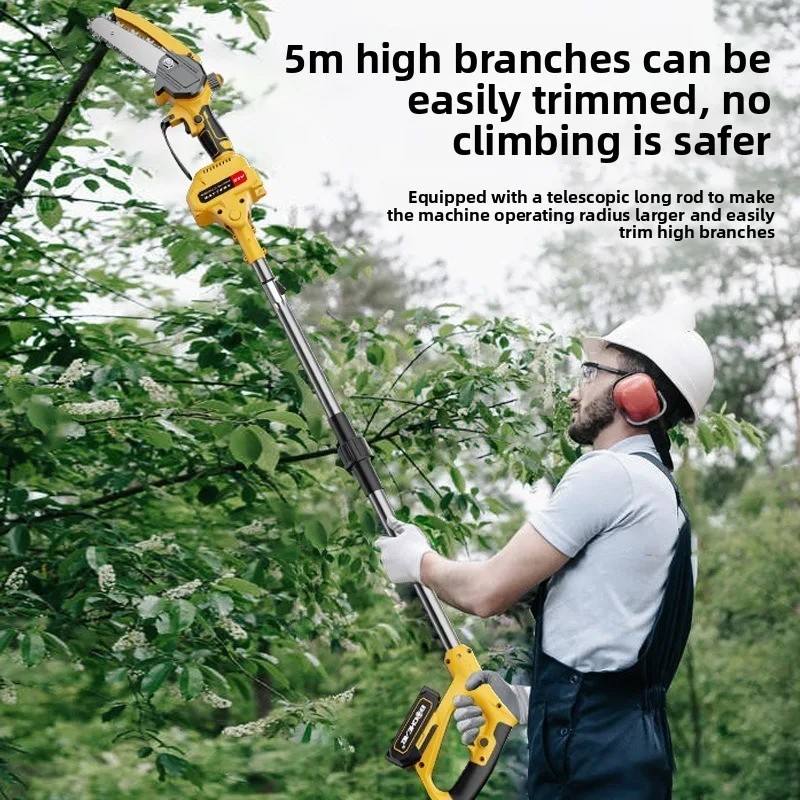 Cordless Pole Saw, Brushless Mini Chainsaw with Pole With 2 Pack 21V Batteries gallery