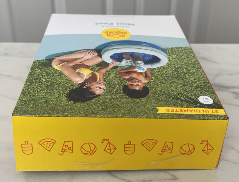 Sun Squad Inflatable Mini Pool for children 27” Diameter Blue Green NEW IN BOX gallery