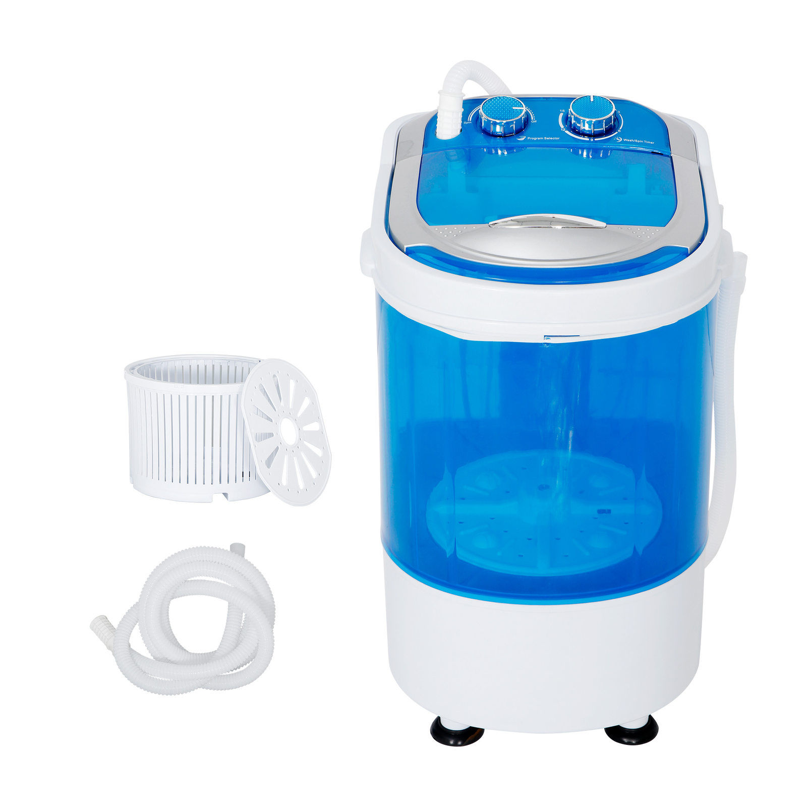 Portable Mini Washing Machine 6lbs Compact Single Tub Washer w/Spin Cycle Basket gallery