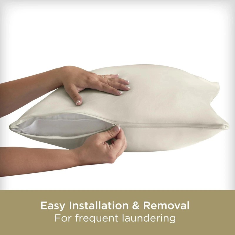 AllerEase Organic Zippered Allergy Pillow Protector Jumbo Size 2-pack - 1812946 gallery