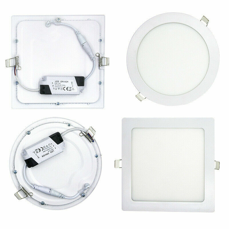 Recessed Ultra-Thin LED Panel Ceiling Light 10 Pack 9W 12W 18W Cool White 6000K gallery