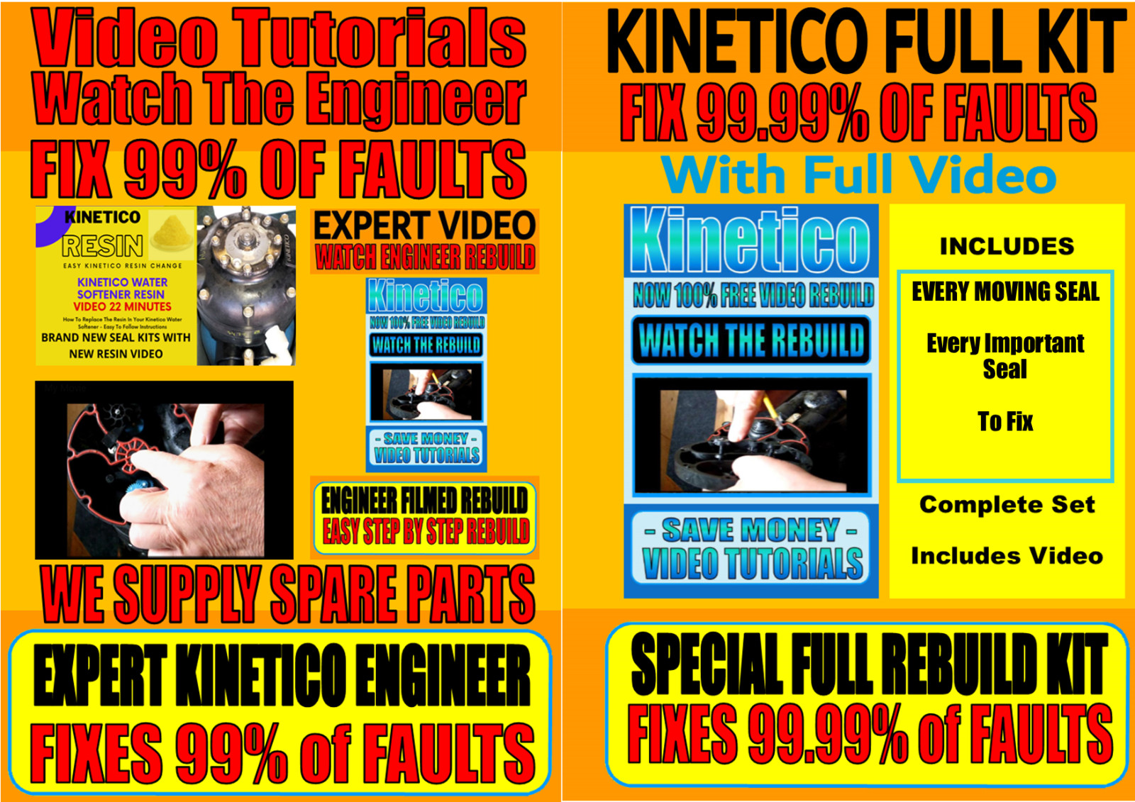 Kinetico Spare Parts & Kinetico Repairs - Easy Rebuild Kits/Seal Kits gallery