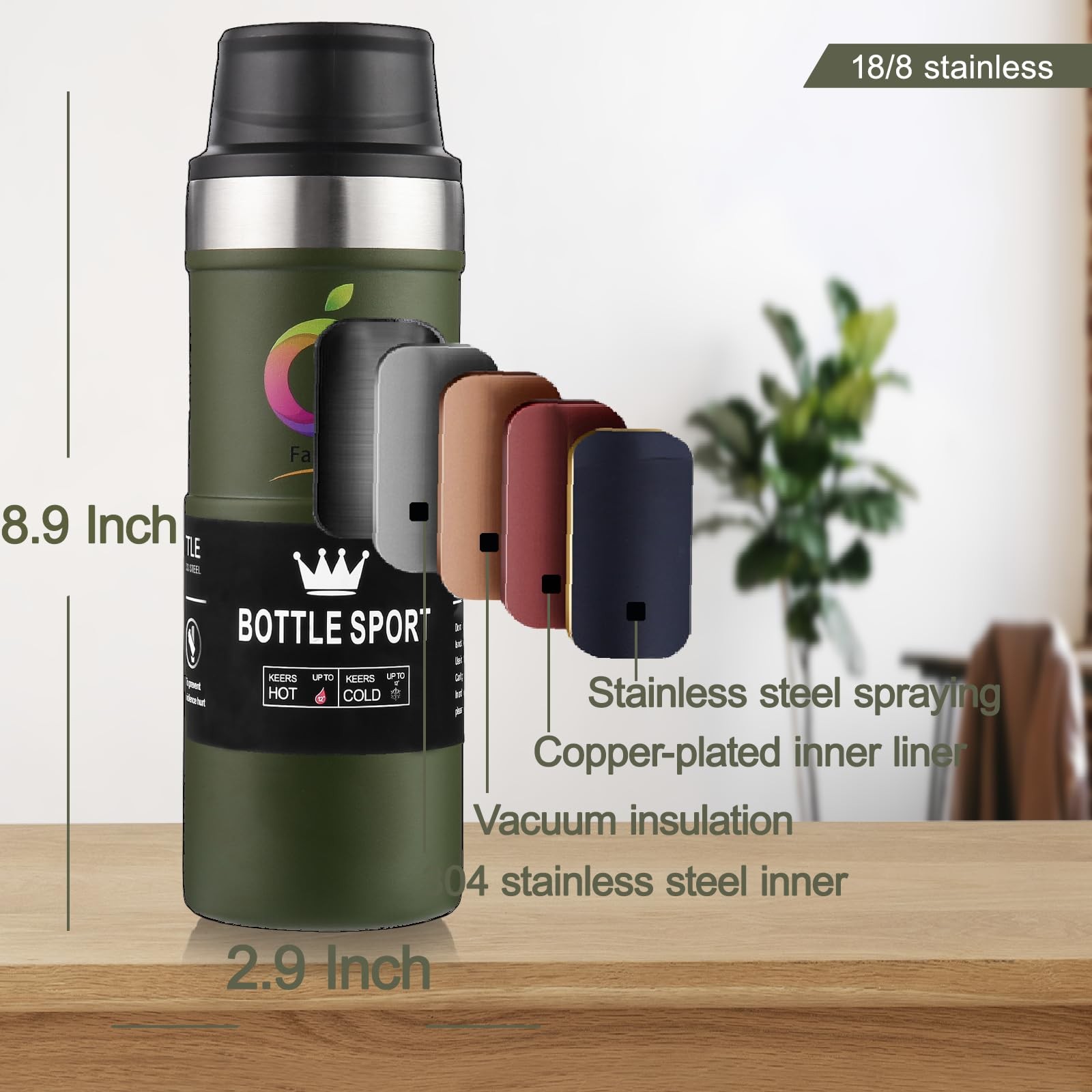 Stainle Trigger Action Travel Mug Stainle Cup 17oz Water Bottle Thermal cup T... gallery