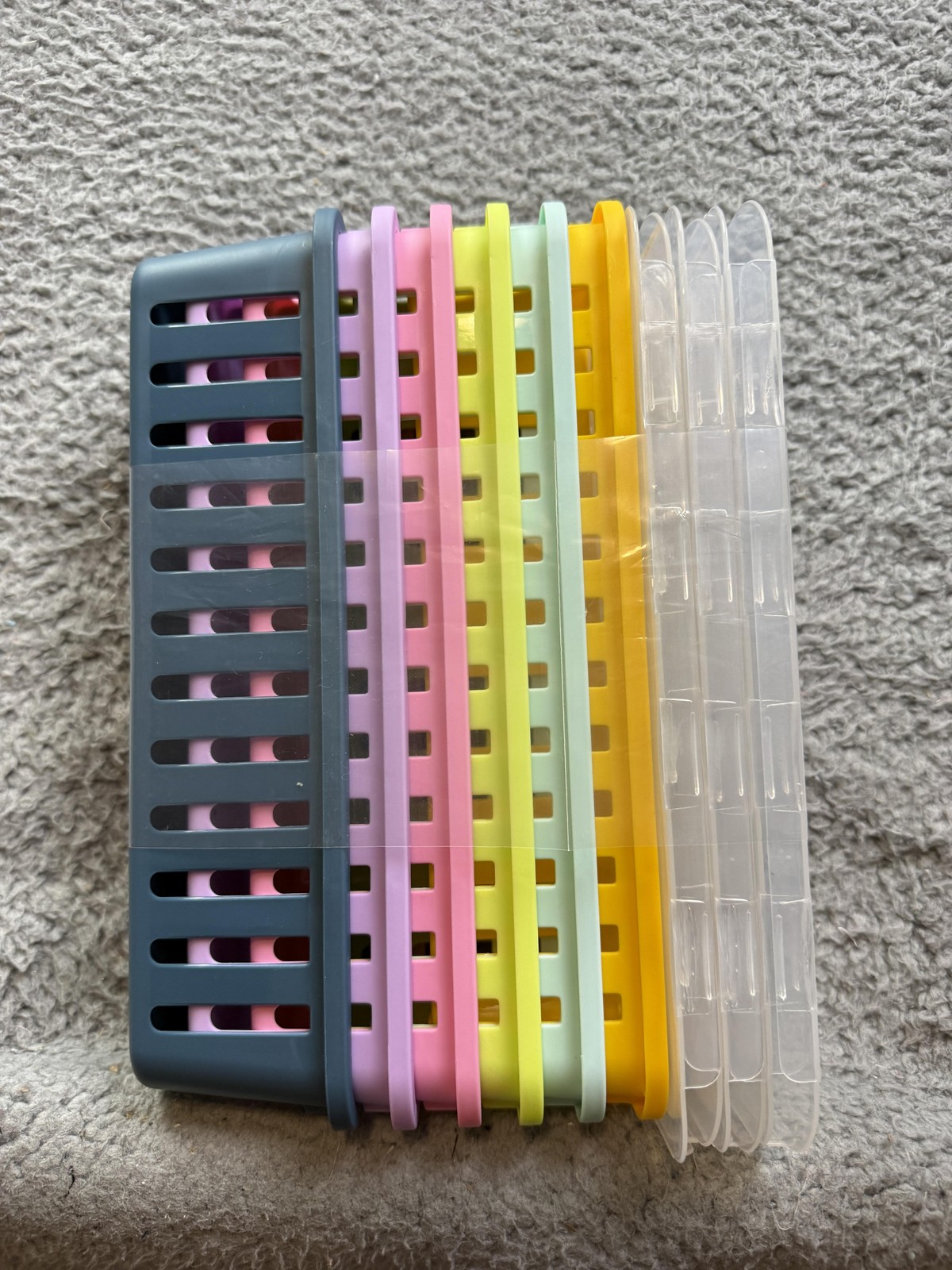 3x Up & Up Small Basket With Lid 6 Count Pastel Plastic Storage Bins Multicolor gallery
