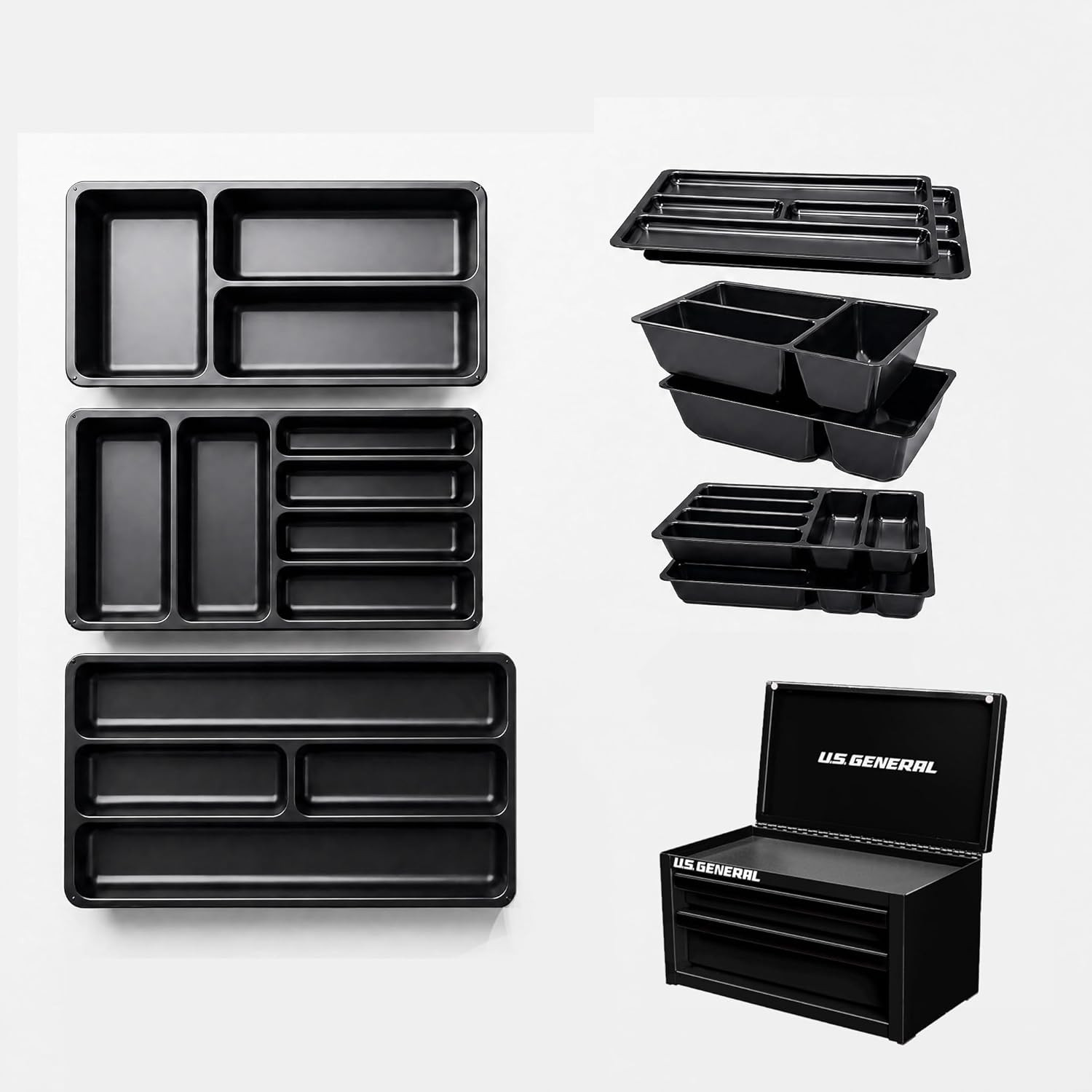 6 Pcs Tool Box Organizer Tray Divider Set for U.S. GENERAL Mini Steel Toolbox,To gallery