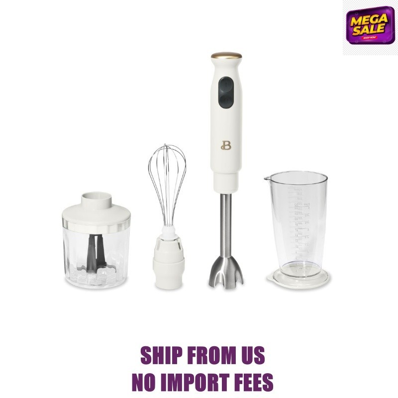 Beautiful 2-Speed Immersion Blender with Chopper & Measuring Cup, White Icing by gallery