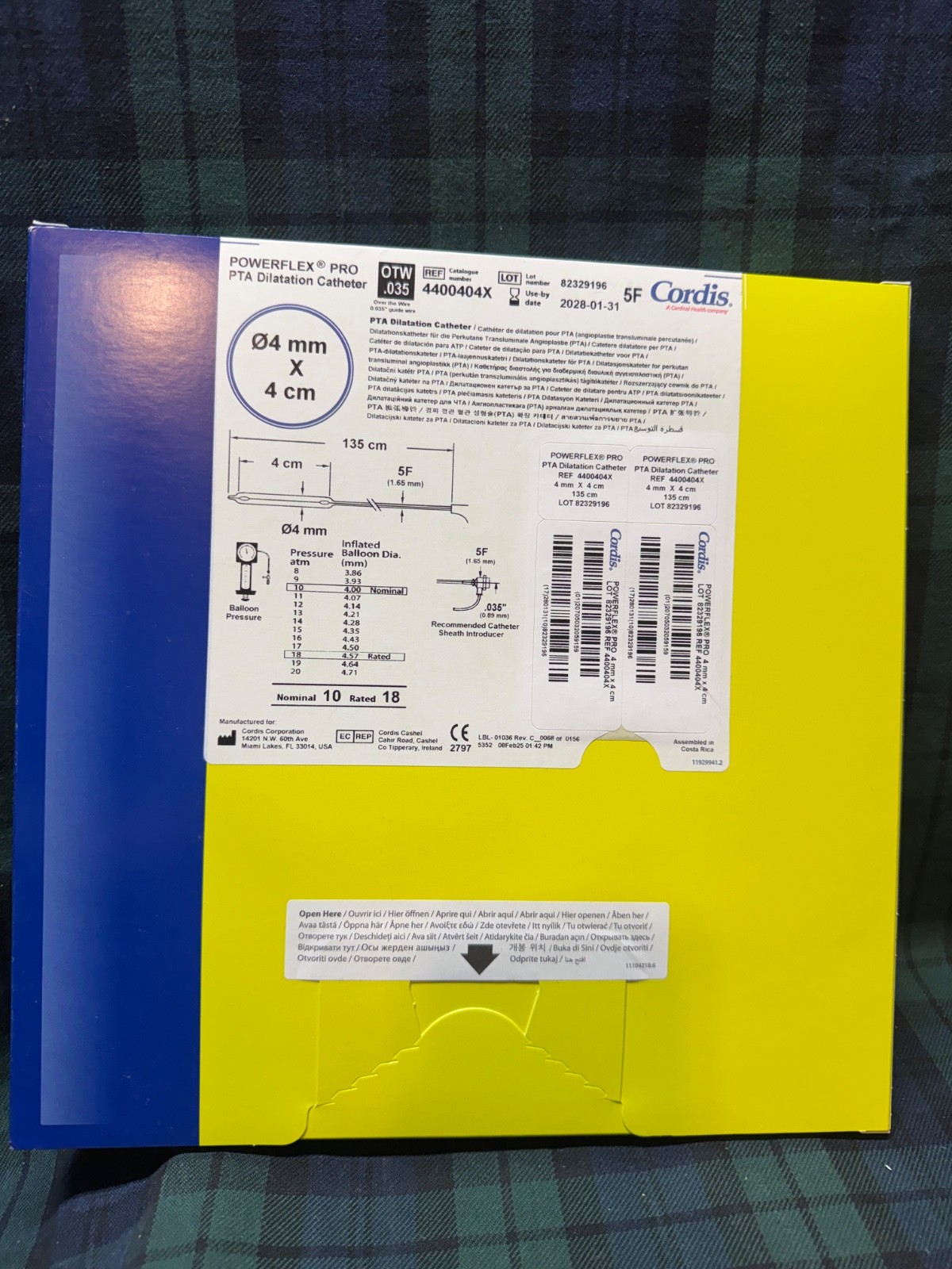 Cordis Powerflex Pro .035" Balloon 4 X 40 X 80cm 4400404X gallery