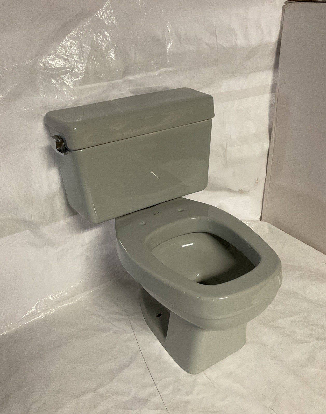 NEW OLD STOCK Vintage Eljer Emblem Platinum Gray Toilet , Model, 1500, 1175-43 gallery