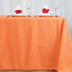 ORANGE 72×120 RECTANGLE POLYESTER TABLECLOTH Wedding Party Catering Linens