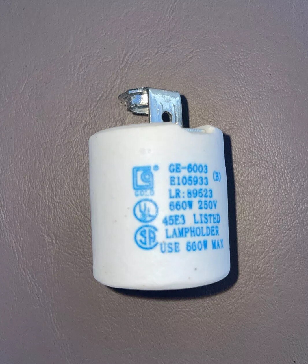 Gold GE-6003 Porcelain Lampholder Socket w/ Hickey 660W 250V E105933 45E3 E26 gallery