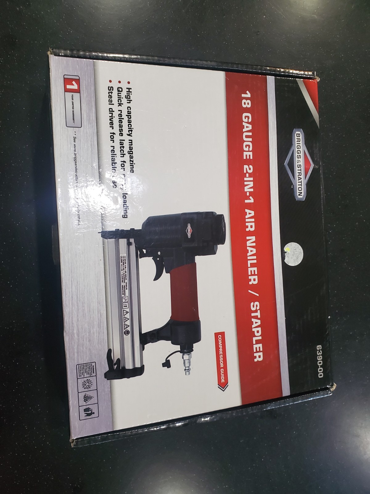 Briggs And Stratton 18 GAUGE 2-IN-1 BRAD NAILER & STAPLER 6390-00 NEW gallery