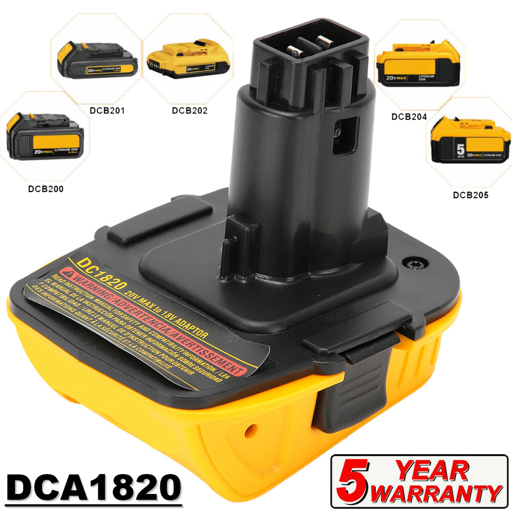 20V To 18V Battery Adapter- Replacement For Dewalt DCA1820 gallery