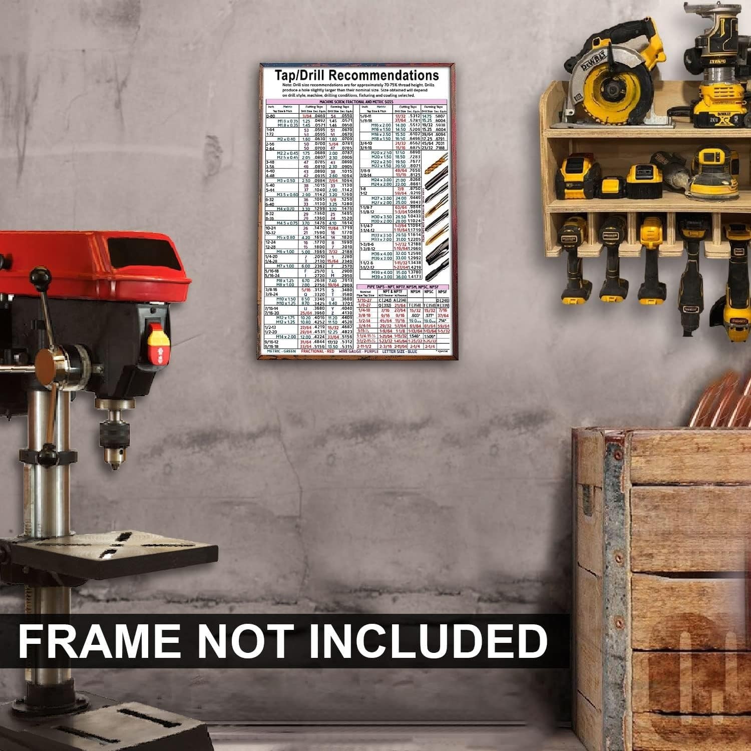KING PRINT Tap Drill Knowledge, Recommendations 18"L x 12"W, 12x18 gallery