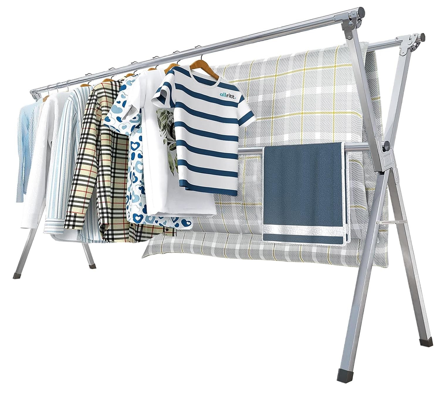 Clothes Drying Racks, Heavy Duty Stainless Steel Clothes Standing Drying Pole... gallery