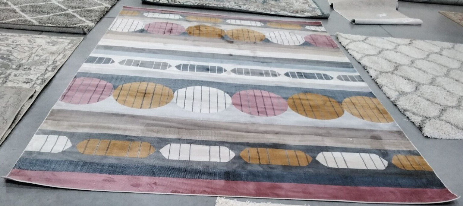 GREY / ORANGE 9' X 12' Back Stain Rug, Reduced Price 1172728763 ORW367H-9 gallery