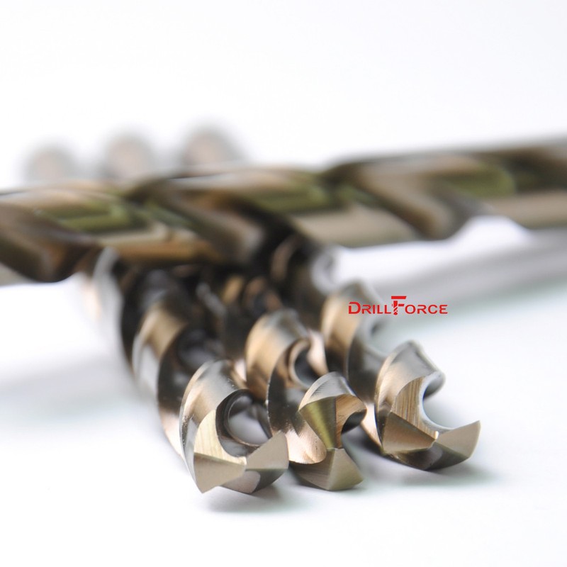 DRILLFORCE 10PCS 1/8" COBALT DRILL BIT SET HSS M35 TWIST TOOLS METAL DRILL BITS gallery