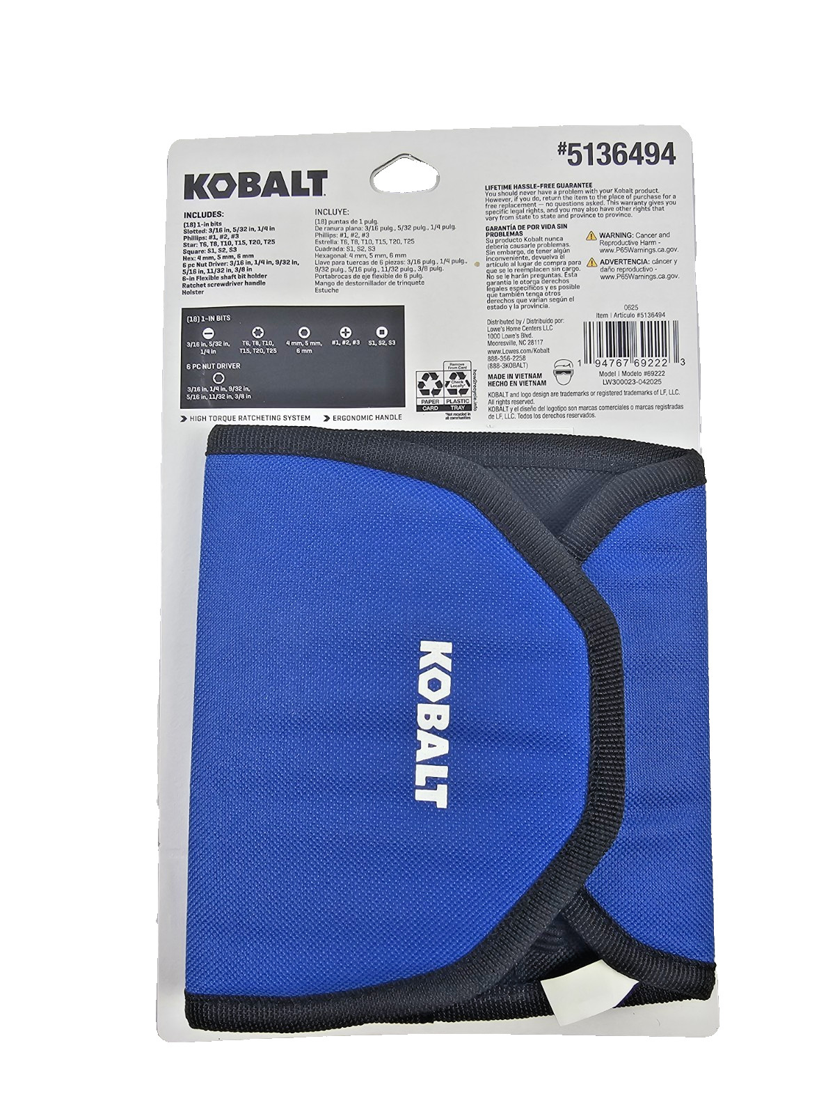 Kobalt 27pc Multi-Bit Ratcheting Screwdriver Set + Nylon Storage Pouch gallery