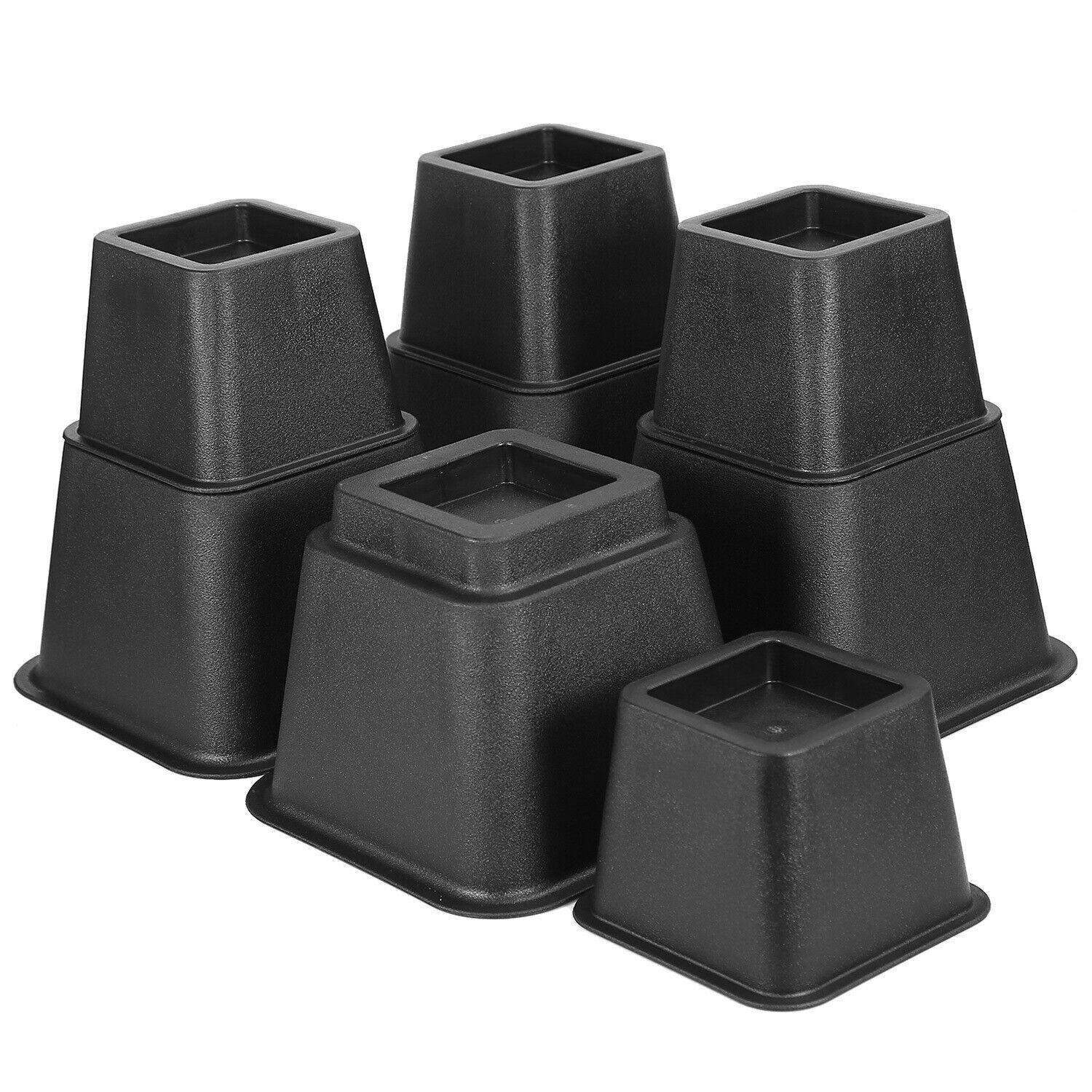 8PCS Furniture Bed Risers Adjustable Heights lifts Couch Risers 1100lbs Max gallery