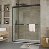Frameless Double Sliding Shower Door 44-48"W x 72"H 5/16 in (8 mm) Thick, Black gallery