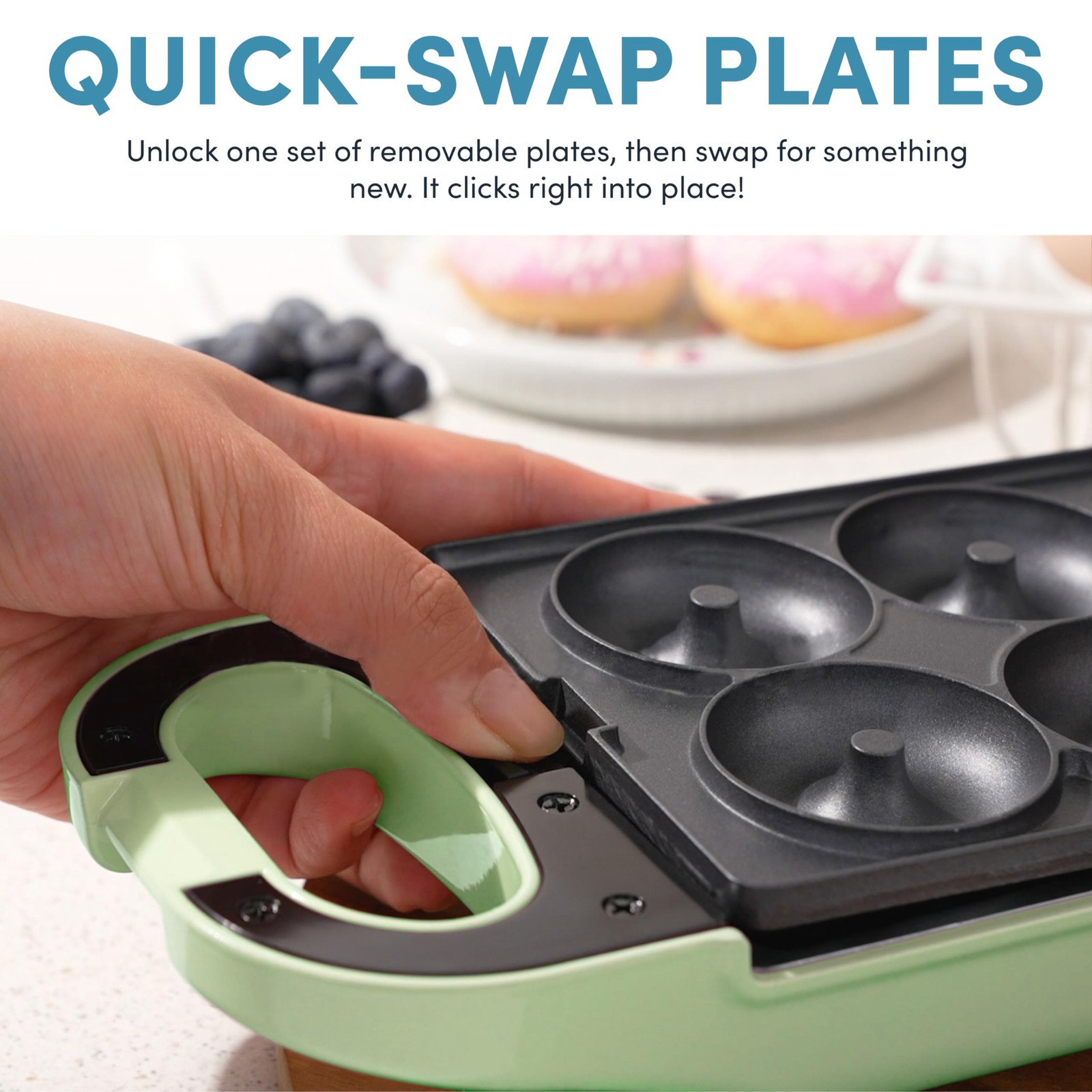 ® Swap & Flip Waffle Maker with Removable Plates 3-in-1 Panini Press Mini Don... gallery