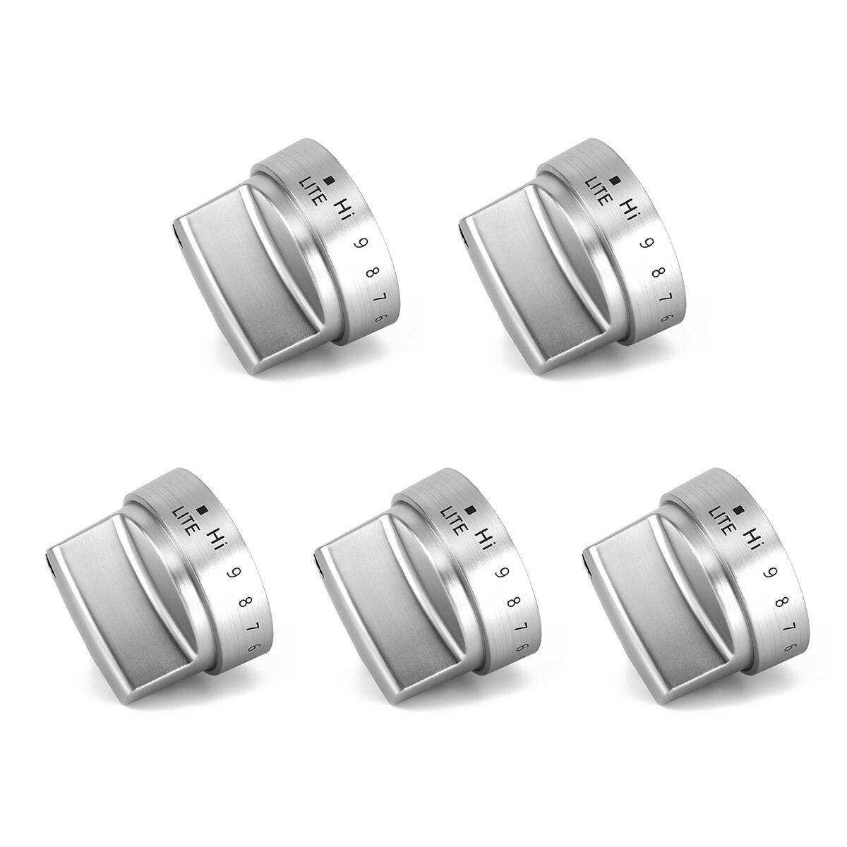 1-10Pack Stainless Steel Look Control Knob Fit For GE Gas Range Stove WB03X24818 gallery