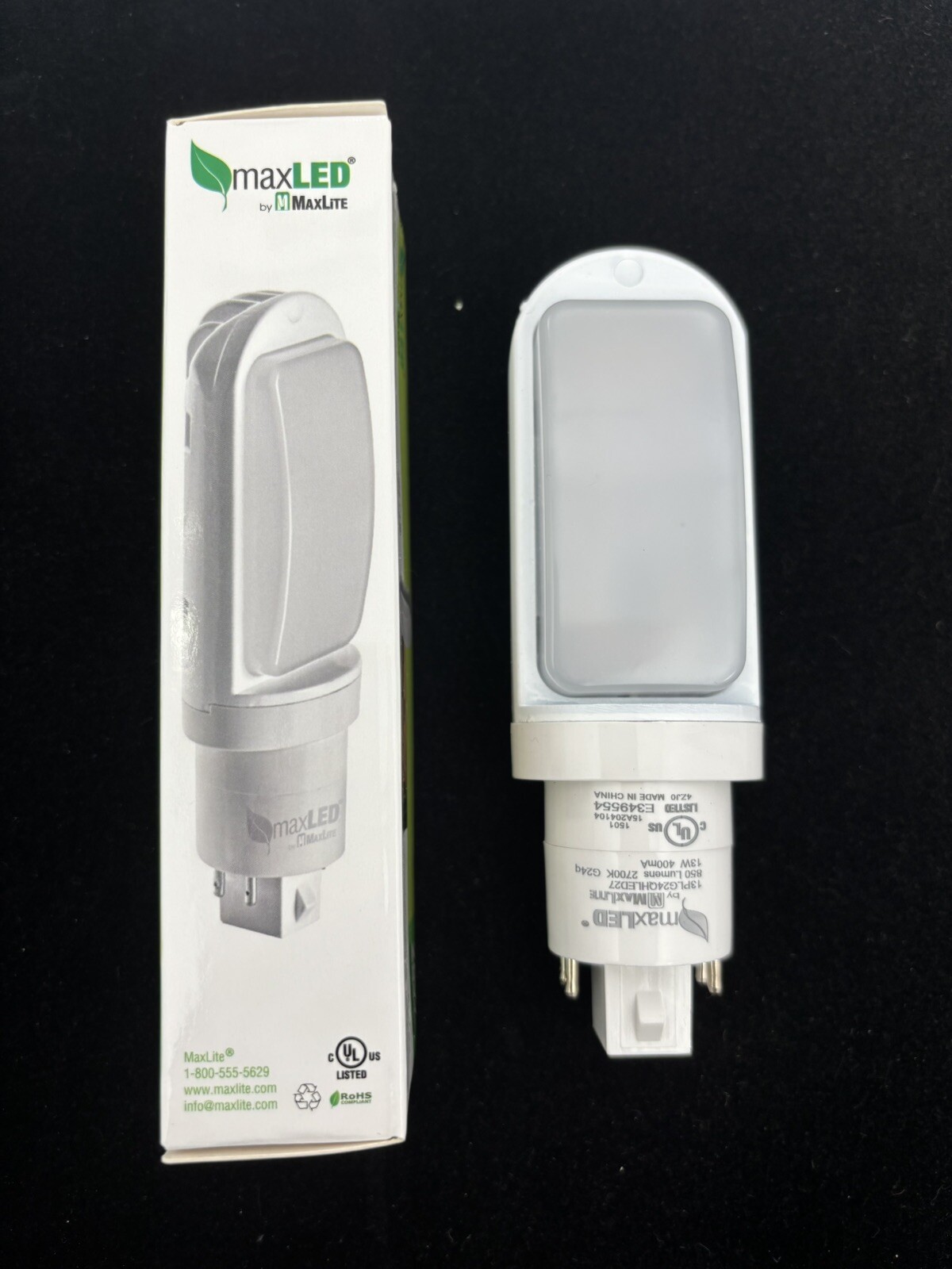 ⚡️4-pack MaxLED Horizontal Directfit 26Watt Replacement CFL⚡️13PLG24QHLED27 🐕 gallery
