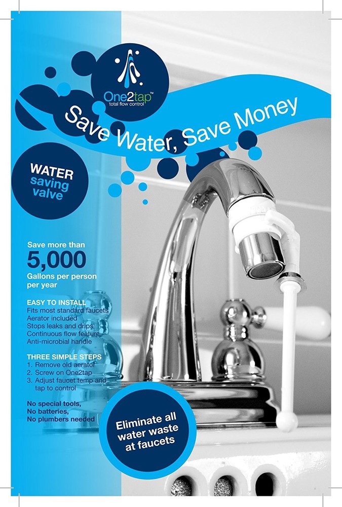 One2Tap 00310 Touch Water Control/Saving Valve & Aerator, FREE SHIPPING