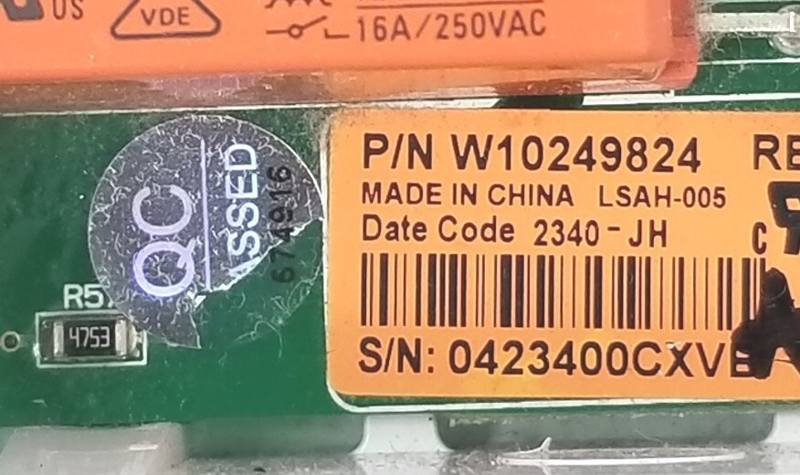 (Same Day Ship) Whirlpool Dryer Control W10249824 gallery