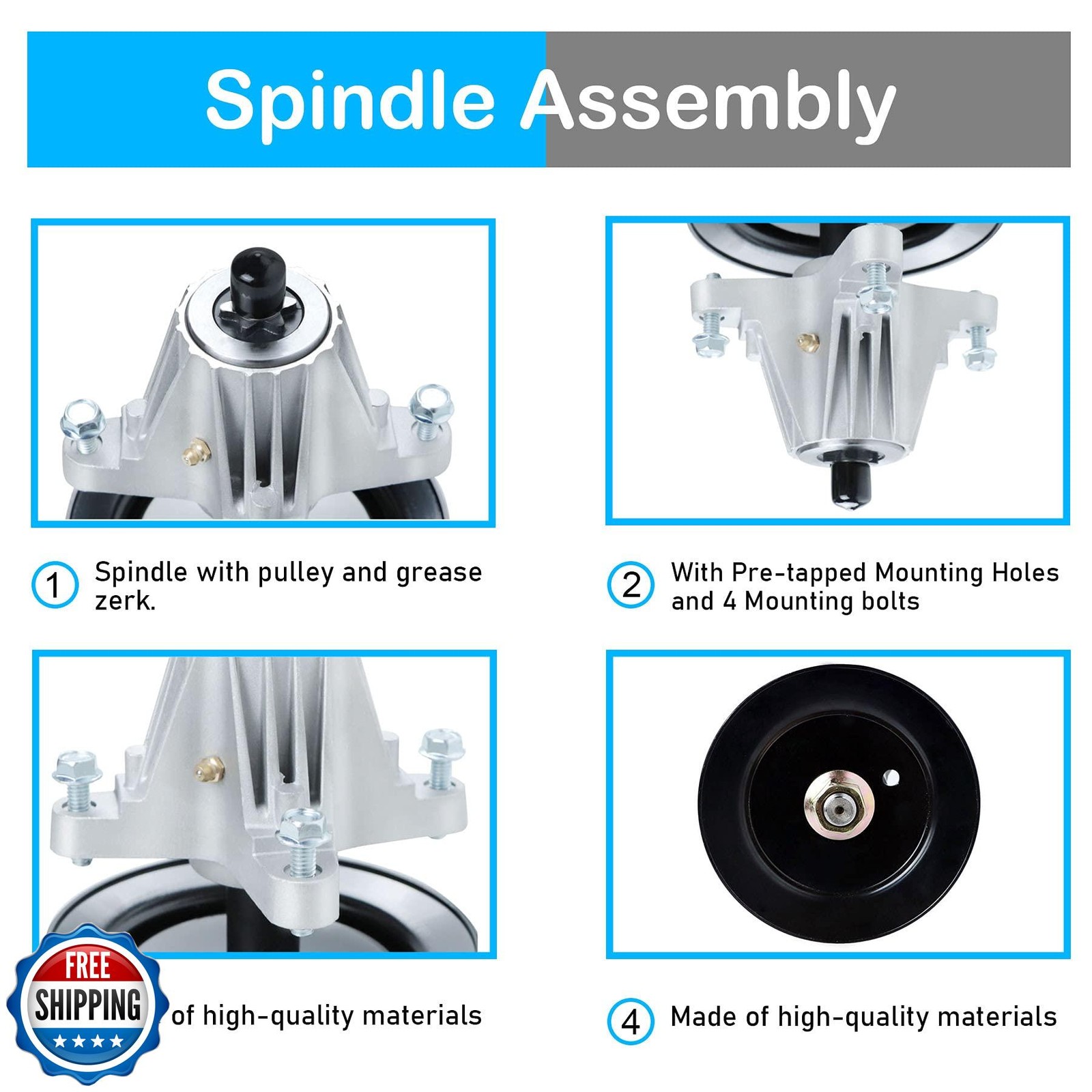 PetMigo 918-04822b Spindle Assembly Compatible with 42" Decks for Cub Cadet/M gallery