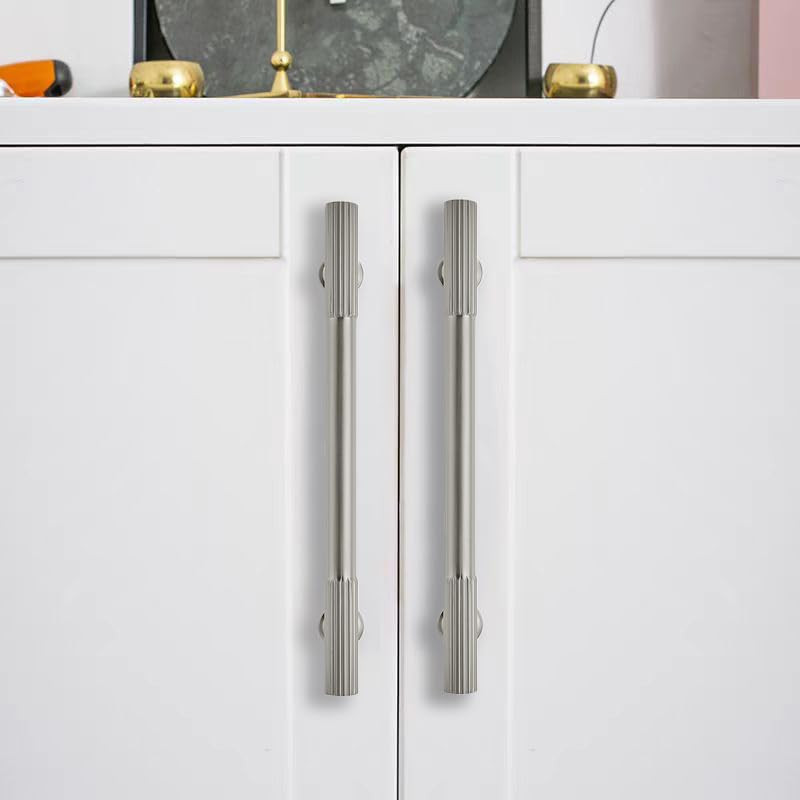 2-Pack 8 Inch Hole Center Brushed Satin Nickel Cabinet Pulls Solid Heavy Duty gallery
