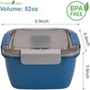 Freshmage Salad Lunch Container To Go, 52-oz Salad Bowls with 3 Compartments, Sa gallery