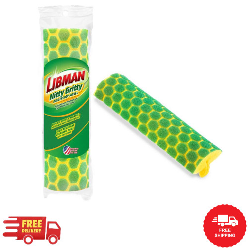 Libman Nitty Gritty Roller Mop Refills Head Replacement Green Yellow 3 Pack New gallery