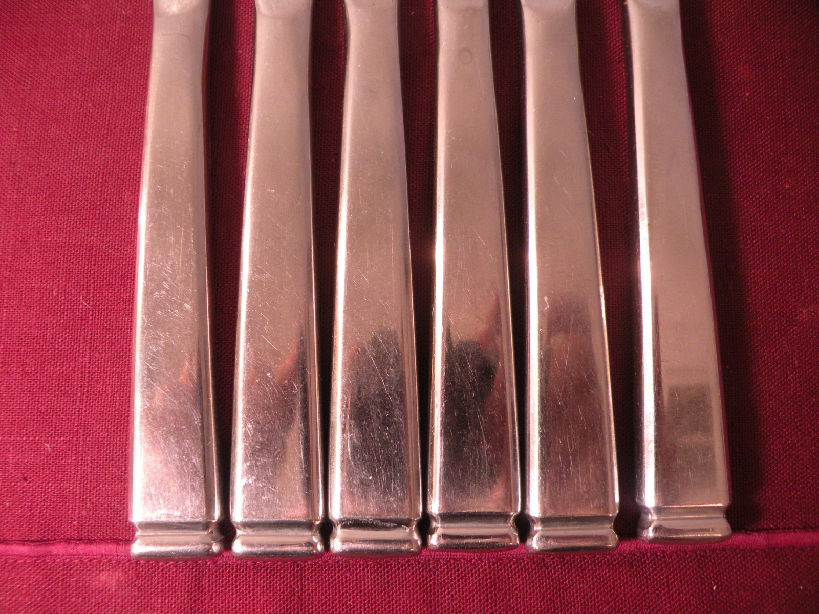6 Dinner Knives Reed & Barton Barclay Glossy 18/8 Stainless Japan Knife 9" gallery