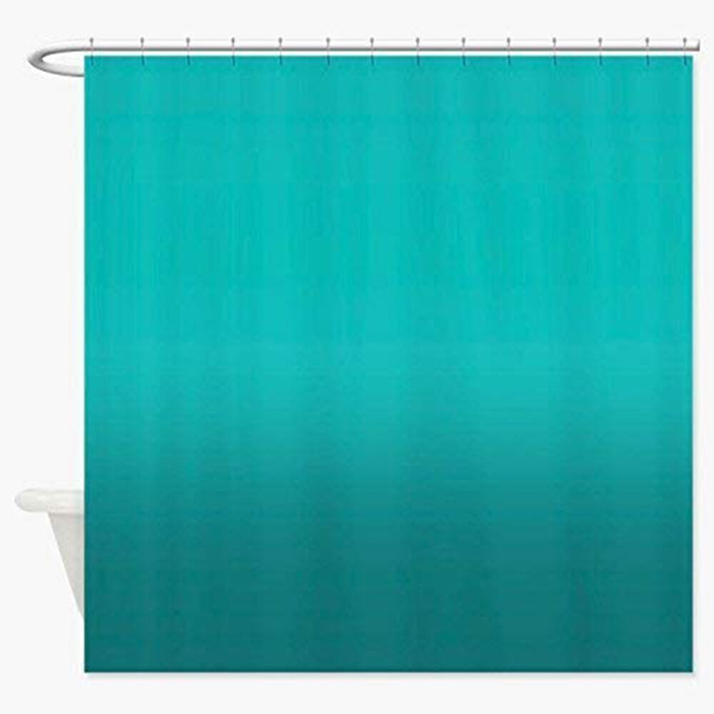 Turquoise Magnetized Shower Curtain Liner 70" x 72" Teal gallery